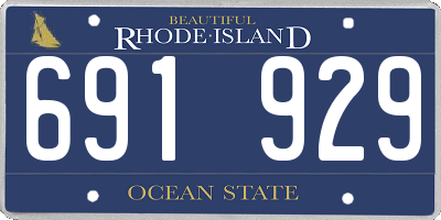 RI license plate 691929