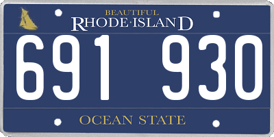 RI license plate 691930