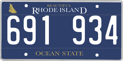 RI license plate 691934