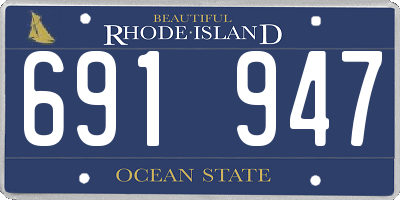 RI license plate 691947