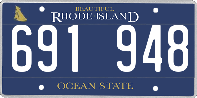 RI license plate 691948