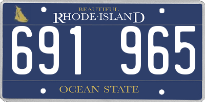RI license plate 691965
