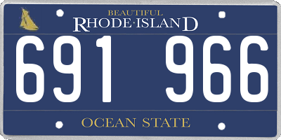 RI license plate 691966