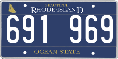 RI license plate 691969