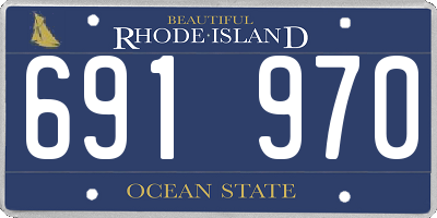RI license plate 691970