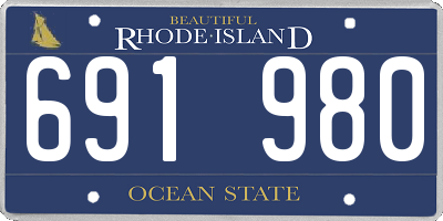 RI license plate 691980