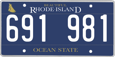 RI license plate 691981
