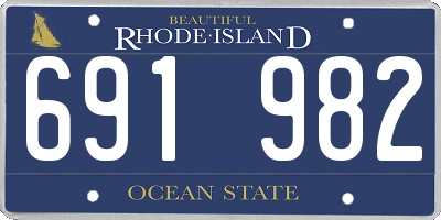 RI license plate 691982