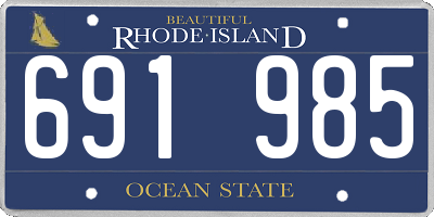 RI license plate 691985