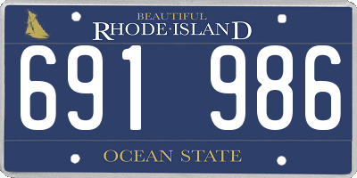 RI license plate 691986