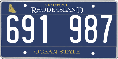 RI license plate 691987