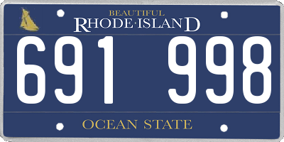 RI license plate 691998