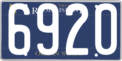 RI license plate 6920