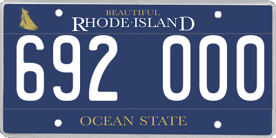 RI license plate 692000