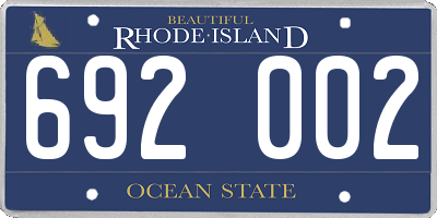 RI license plate 692002