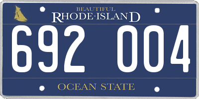 RI license plate 692004