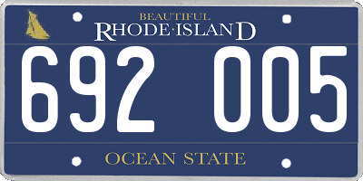 RI license plate 692005