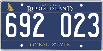 RI license plate 692023