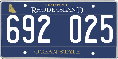 RI license plate 692025