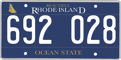 RI license plate 692028