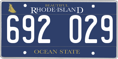 RI license plate 692029