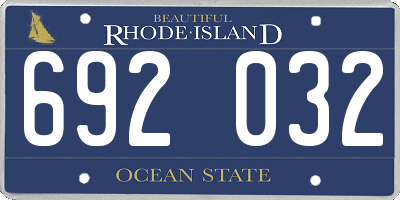 RI license plate 692032