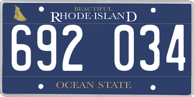 RI license plate 692034