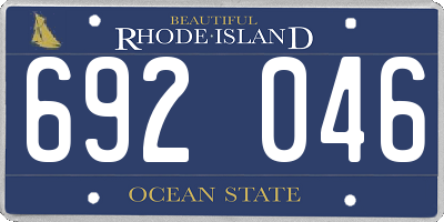 RI license plate 692046