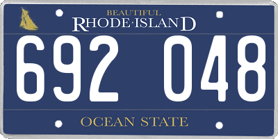 RI license plate 692048