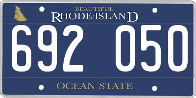 RI license plate 692050