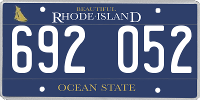 RI license plate 692052