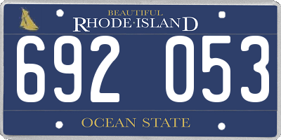 RI license plate 692053
