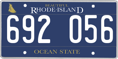 RI license plate 692056