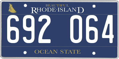 RI license plate 692064