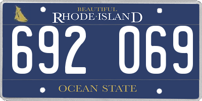 RI license plate 692069