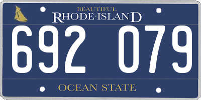 RI license plate 692079