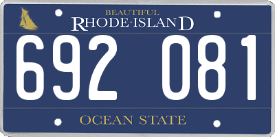 RI license plate 692081