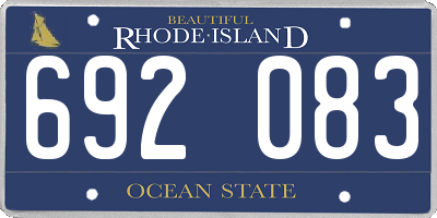 RI license plate 692083