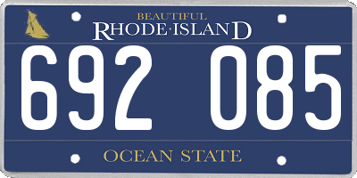 RI license plate 692085