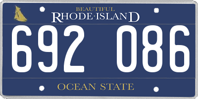 RI license plate 692086