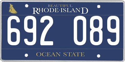 RI license plate 692089