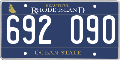 RI license plate 692090