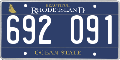 RI license plate 692091