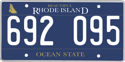 RI license plate 692095