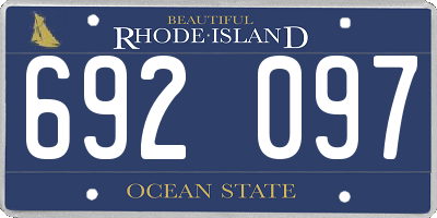 RI license plate 692097