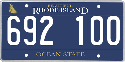 RI license plate 692100