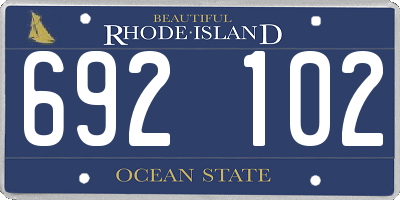 RI license plate 692102