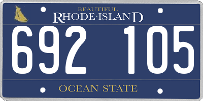 RI license plate 692105