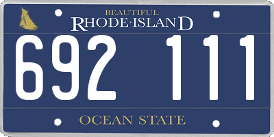 RI license plate 692111