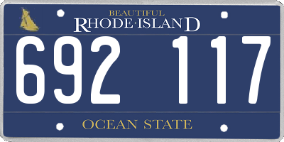 RI license plate 692117